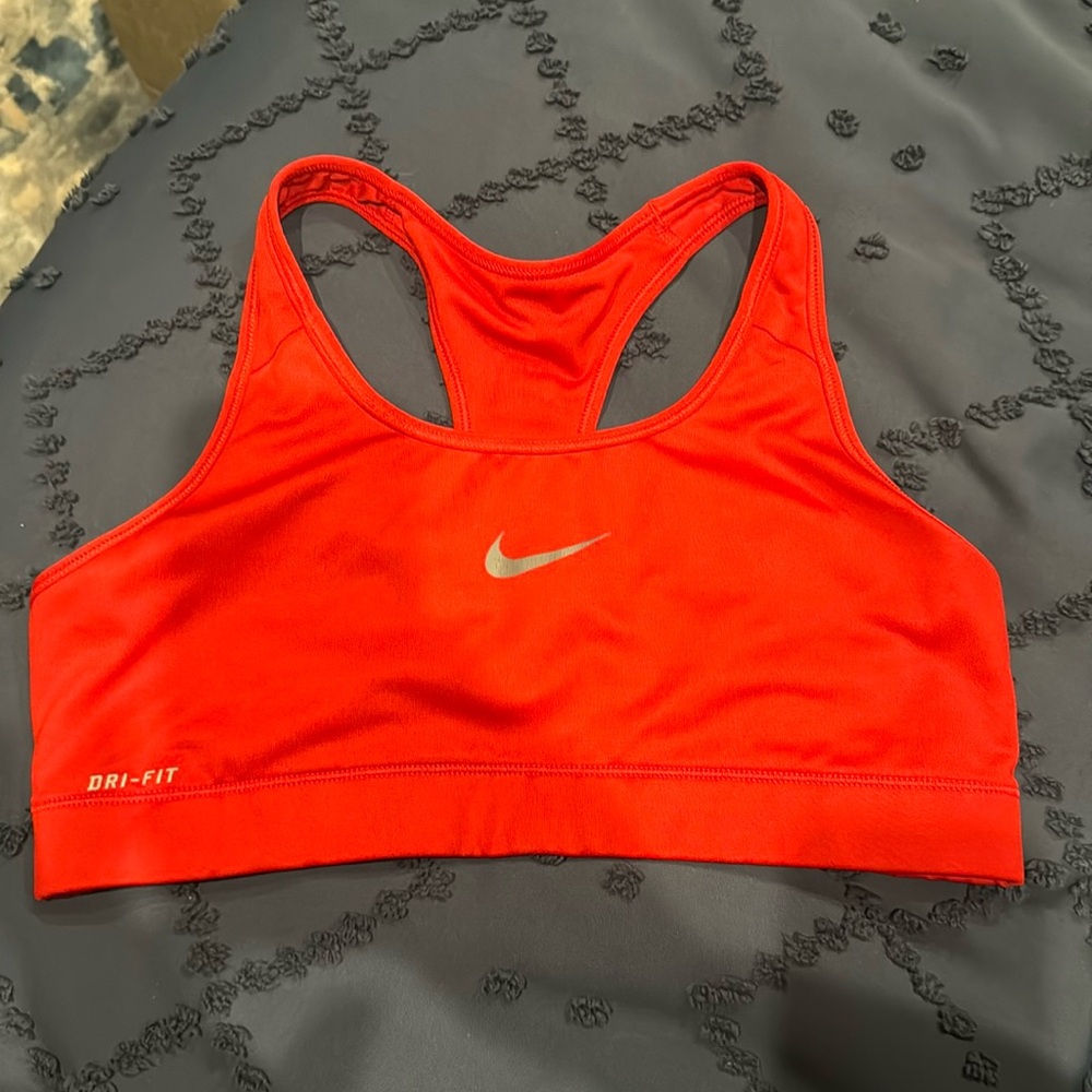 Red Nike dry fit sports bra